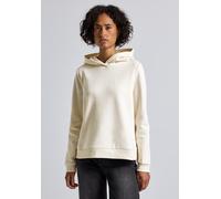 Hoodie STREET ONE, Damen, Gr. 44, soft beige, Sweatware, 60% Baumwolle, 40% Polyester, unifarben, normal, ohne Ausschnitt, Rippbündchen, Sweatshirts Hoodie, im soften Baumwoll-Mix (76498417-44) soft b