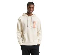 Hoodie TOM TAILOR DENIM, Herren, Gr. L, beige (wool weiß), Sweatware, Obermaterial: 70% Baumwolle, 30% Polyester, bedruckt, regular fit normal, ohne Ausschnitt, Rippbündchen, Sweatshirts Hoodie, mit P