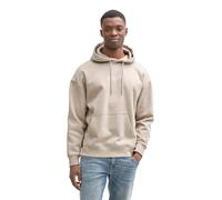 Tom Tailor Denim Kapuzenpullover Relaxed mit Logo-Print Herren Light Dove Grey L