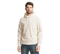 Hoodie TOM TAILOR, Herren, Gr. XXL, gardenia weiß, Sweatware, Obermaterial: 70% Baumwolle, 30% Polyester, unifarben, regular fit normal, ohne Ausschnitt, Rippbündchen, Sweatshirts Hoodie, mit Logo Sti
