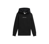 Hoodie TOM TAILOR, Kinder, Gr. 128, schwarz (heavy schwarz), Sweatware, Obermaterial: 100% Baumwolle, regular fit normal, Rundhals, Bündchen, Sweatshirts Hoodie, mit Logo-Print (45236766-128)