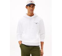 Hoodie TOMMY HILFIGER "BRAND LOVE SMALL HILFIGER", Herren, Gr. L, weiß, Sweatware, Obermaterial: 77% Baumwolle, 23% Polyester, normal normal, Rippbündchen, Sweatshirts Hoodie (66130430-L) weiß