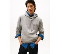 Hoodie TOMMY HILFIGER "BRAND LOVE SMALL HILFIGER", Herren, Gr. S, medium grau heather, Sweatware, Obermaterial: 77% Baumwolle, 23% Polyester, normal normal, Rippbündchen, Sweatshirts Hoodie (68813417-