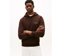 Hoodie TOMMY HILFIGER "BRAND LOVE SMALL HILFIGER", Herren, Gr. XL, chocolate, Sweatware, Obermaterial: 77% Baumwolle, 23% Polyester, normal normal, Rippbündchen, Sweatshirts Hoodie (33360405-XL) choco