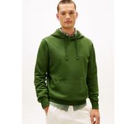 Hoodie TOMMY HILFIGER "ESSENTIAL TERRY", Herren, Gr. S, mountain pine, Sweatware, Obermaterial: 100% Baumwolle, regular fit, Sweatshirts Hoodie, mit Tunnelzug und Flag-Stickerei (50263209-S) mountain