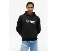 Hoodie TOMMY HILFIGER "NAUTICAL GRAPHIC", Herren, Gr. M, schwarz, Sweatware, Obermaterial: 100% Baumwolle, normal, Rippbündchen, Sweatshirts Hoodie (47080567-M) schwarz