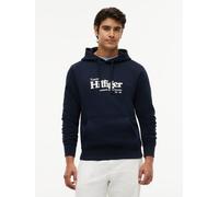 Hoodie TOMMY HILFIGER "NAUTICAL GRAPHIC", Herren, Gr. S, blau (desert sky), Sweatware, Obermaterial: 100% Baumwolle, normal, Rippbündchen, Sweatshirts Hoodie (63600426-S) desert sky