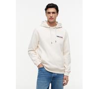 Hoodie TOMMY HILFIGER "SUMMER BACK GRAPHIC HOODIE", Herren, Gr. L, beige (ivory petal), Sweatware, Obermaterial: 100% Baumwolle, normal normal, Rippbündchen, Sweatshirts Hoodie (43841808-L) ivory peta