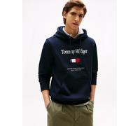 Hoodie TOMMY HILFIGER "TOMMY EMBRO FLAG", Herren, Gr. XXL, desert sky, Sweatware, Obermaterial: 64% Baumwolle, 36% Polyester, regular fit, Rippbündchen, Sweatshirts Hoodie, normale Passform, Stickerei
