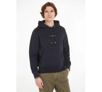 Hoodie TOMMY HILFIGER "TOMMY LOGO TIPPED HOODY", Herren, Gr. 3XL, blau (desert sky), Sweatware, Obermaterial: 63% Baumwolle, 37% Polyester, kontrastfarbene Details, unifarben, regular fit hüftlang, Ri