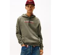 Hoodie TOMMY JEANS "TJM DNA", Herren, Gr. L, grün (pewter grün), Sweatware, Obermaterial: 100% Baumwolle, regular fit, Rippbündchen, Sweatshirts Hoodie, Sweatshirt, Reuglar Fit, mit Logo (10126341-L)
