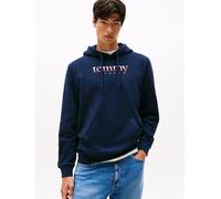 Hoodie TOMMY JEANS "TJM DNA", Herren, Gr. XXL, blau (schwarz night navy), Sweatware, Obermaterial: 100% Baumwolle, regular fit, Rippbündchen, Sweatshirts Hoodie, Sweatshirt, Reuglar Fit, mit Logo (948