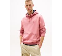 Hoodie TOMMY JEANS "TJM REG BADGE HOODIE EXT", Herren, Gr. L, tahiti berry tonal, Sweatware, Obermaterial: 100% Baumwolle, regular fit hüftlang, Rundhals, eingesetzt,Ärmel ohne Ärmelschlitz Rippbündch