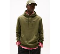 Hoodie TOMMY JEANS "TJM REG LINEAR LOGO HOODIE EXT", Herren, Gr. S, dunkelgrünery, Sweatware, Obermaterial: 80% Baumwolle, 20% Polyester, regular fit hüftlang, Rundhals, eingesetzt Bündchen, Sweatshir