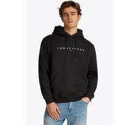 Tommy Jeans TJM Reg Linear Logo Hoodie EXT Pullover-Kapuzenpulli, Herren, Schwarz (Black), S