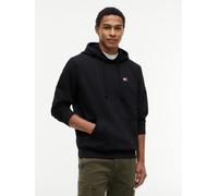 Hoodie TOMMY JEANS "TJM REGULAR BADGE", Herren, Gr. M, schwarz, Sweatware, Obermaterial: 100% Baumwolle, regular fit normal, Rippbündchen, Sweatshirts Hoodie (59274406-M) schwarz