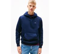 Hoodie TOMMY JEANS "TJM REGULAR FLAG", Herren, Gr. S, blau (schwarz night navy), Sweatware, Obermaterial: 80% Baumwolle, 20% Polyester, unifarben, regular fit, breiter Bund, Sweatshirts Hoodie, mit be