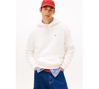 Hoodie TOMMY JEANS "TJM REGULAR FLAG", Herren, Gr. XL, ancient weiß, Sweatware, Obermaterial: 80% Baumwolle, 20% Polyester, regular fit, breiter Bund, Sweatshirts Hoodie, mit bestickten Markenlogo auf