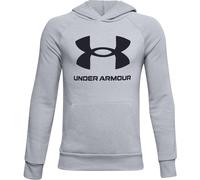 Under Armour Rival Big Logo Hoodie hellgrau schwarz Jungen - S
