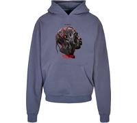 Hoodie "Upscale by Mister Tee Herren Flying High Heavy Oversize Hoodie", Herren, Gr. XL, blau (vintageblau), 100% Baumwolle, UPSCALE BY MISTER TEE, bedruckt, Rundhals, Sweatshirts Hoodie (53754216-XL)