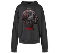 Hoodie "Upscale by Mister Tee Herren Flying High Oversize Hoody", Herren, Gr. S, schwarz (acid schwarz), 100% Baumwolle, UPSCALE BY MISTER TEE, bedruckt, Rundhals, Sweatshirts Hoodie (12331917-S) acid
