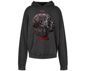 Hoodie "Upscale by Mister Tee Herren Flying High Oversize Hoody", Herren, Gr. XL, schwarz (acid schwarz), 100% Baumwolle, UPSCALE BY MISTER TEE, bedruckt, Rundhals, Sweatshirts Hoodie (12331917-XL) ac