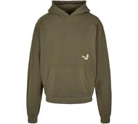 Hoodie "Upscale by Mister Tee Unisex K-Dot Heavy Oversize Hoody", Damen, Gr. S, olive, 100% Baumwolle, UPSCALE BY MISTER TEE, unifarben, Sweatshirts Hoodie (87173016-S) olive