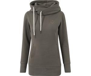 Hoodie URBAN CLASSICS "Urban Classics Damen Ladies Long Logopatch Hoody", Damen, Gr. XS, olive, 80% Baumwolle, 20% Polyester, unifarben, Sweatshirts Hoodie (49114824-XS)
