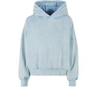 Hoodie URBAN CLASSICS "Urban Classics Damen Ladies Oversized Towel Washed Hoody", Damen, Gr. 4XL, blau (balticblau), 70% Baumwolle, 30% Polyester, unifarben, Rundhals, Sweatshirts Hoodie (66146020-4XL