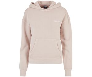 Hoodie URBAN CLASSICS "Urban Classics Damen Ladies Small Embroidery Terry Hoody", Damen, Gr. M, pink, 100% Baumwolle, unifarben, normal, ohne Ausschnitt, Sweatshirts Hoodie (13675532-M) pink
