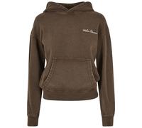 Urban Classics Kapuzenpullover Small Embroidery Terry Hoody Damen 100% Baumwolle Braun Gr. XS