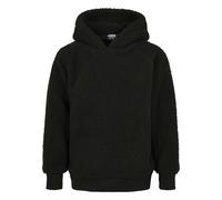Hoodie URBAN CLASSICS "Urban Classics Herren Boys Sherpa Hoody", Mädchen, Gr. 122/128, schwarz, 100% Polyester, unifarben, Rundhals, Sweatshirts Hoodie (29061638-122) schwarz