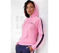 Hoodie VIVANCE, Damen, Gr. 32/34, bunt (rosa, blau), Sweatware, Obermaterial: 60% Baumwolle, 40% Polyester, lässig geschnitten normal, Rundhals, Bündchen, Sweatshirts Hoodie, Hoodie mit Kontrast Einsä