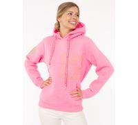 Hoodie ZWILLINGSHERZ ""Alissa 2.0"", Damen, Gr. L, pink (neonpink), Sweatware, Obermaterial: 50% Baumwolle, 50% Polyester, bedruckt, unifarben, hüftbedeckend, ohne Ausschnitt, Rippbündchen, Sweatshirt