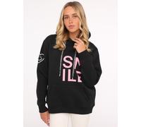 Hoodie ZWILLINGSHERZ "Alissa", Damen, Gr. XXL/XXXL, schwarz, Sweatware, Obermaterial: 50% Baumwolle, 50% Polyester, normal hüftlang, hoch geschlossener Ausschnitt, Bündchen, Sweatshirts Hoodie, Langar