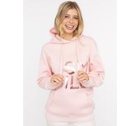 Hoodie ZWILLINGSHERZ ""Alissa Shiny"", Damen, Gr. S/M, blush, Sweatware, Obermaterial: 50% Baumwolle, 50% Polyester, Sweatshirts Hoodie, glänzender Print, Daumenloch, Kordel, gesticktes Herz am Ärmel