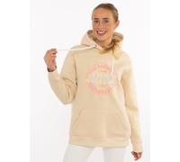 Hoodie ZWILLINGSHERZ "Cat Mom", Damen, Gr. S/M, beige, Sweatware, Obermaterial: 50% Baumwolle, 50% Polyester, regular fit normal, V-Ausschnitt, angesetztes Bündchen mit Daumenlöchern, Sweatshirts Hood