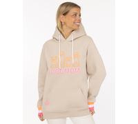 Hoodie ZWILLINGSHERZ "Dog Mom & Friends", Damen, Gr. L/XL, hellbeige, Sweatware, Obermaterial: 50% Baumwolle, 50% Polyester, comfort fit hüftlang, ohne Ausschnitt, angesetztes Bündchen, Sweatshirts Ho