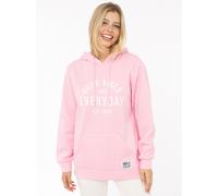 Hoodie ZWILLINGSHERZ "Everyday", Damen, Gr. S/M, rosa, Sweatware, Obermaterial: 80% Polyester, 20% Baumwolle, Sweatshirts Hoodie, Mini-Me,mit Stickerei und positiver Botschaft (35131735-S) rosa