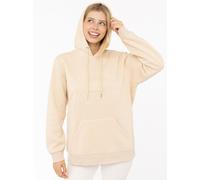 Hoodie ZWILLINGSHERZ "Happiness Vibes", Damen, Gr. L/XL, beige, Sweatware, Obermaterial: 80% Polyester, 20% Baumwolle, Sweatshirts Hoodie, Mini-Me,mit Stickerei und positiver Botschaft (15249517-L) be
