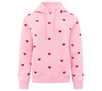 Zwillingsherz Hoodie "Hearts" in Rosa - 51% | Größe S/M | Damen Sweatshirts Jacken