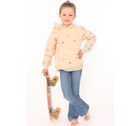 Hoodie ZWILLINGSHERZ "Hearts" Kids", Mädchen, Gr. 110/116, beige, Sweatware, Obermaterial: 50% Baumwolle, 50% Polyester, regular fit hüftbedeckend, ohne Ausschnitt, angesetztes Bündchen, Sweatshirts H