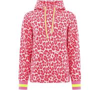 Zwillingsherz Hoodie "Leo allover Neon Kante" in Pink - 63% | Größe L/XL | Damen Sweatshirts Jacken