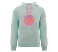 Hoodie ZWILLINGSHERZ ""Love Yourslef"", Damen, Gr. SM (S/M), blau (türkis), Sweatware, Obermaterial: 80% Baumwolle, 20% Polyester, unifarben, normal normal, ohne Ausschnitt, angesetztes Bündchen, Swea