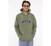 Hoodie ZWILLINGSHERZ ""MOIN Classic"", Damen, Gr. L, grün (khaki), angeraute Sweatware, Obermaterial: 50% Baumwolle, 50% Polyester, modisch, Sweatshirts, mit norddeutschem "MOIN" gestickt und Taschen