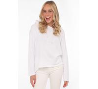 Hoodie ZWILLINGSHERZ ""Moin"", Damen, Gr. L/XL (L/XL), weiß, Sweatware, Obermaterial: 70% Baumwolle, 30% Polyester, unifarben, comfort fit hüftlang, hoch geschlossener Ausschnitt, Sweatshirts Hoodie, 