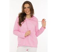 Hoodie ZWILLINGSHERZ "Moin", Damen, Gr. L/XL, pink (rosa baby), Sweatware, Obermaterial: 70% Baumwolle, 30% Polyester, comfort fit hüftlang, hoch geschlossener Ausschnitt, Sweatshirts Hoodie, Kapuze,