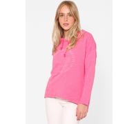 Hoodie ZWILLINGSHERZ ""Moin"", Damen, Gr. L/XL, pink, Sweatware, Obermaterial: 70% Baumwolle, 30% Polyacryl, unifarben, comfort fit hüftlang, hoch geschlossener Ausschnitt, Sweatshirts Hoodie, Kapuze,