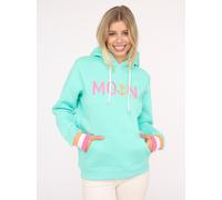 Hoodie ZWILLINGSHERZ ""Rahel"", Damen, Gr. L, grün (mint), Sweatware, Obermaterial: 50% Baumwolle, 50% Polyester, modisch, Basic normal, ohne Ausschnitt, Langarm angesetztes Bündchen, Sweatshirts, Kon