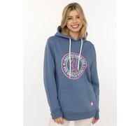 Hoodie ZWILLINGSHERZ "Seepferdchen", Damen, Gr. L/XL, jeans, Sweatware, Obermaterial: 50% Baumwolle, 50% Polyester, comfort fit Po-bedeckend, ohne Ausschnitt, angesetztes Bündchen, Sweatshirts Hoodie,